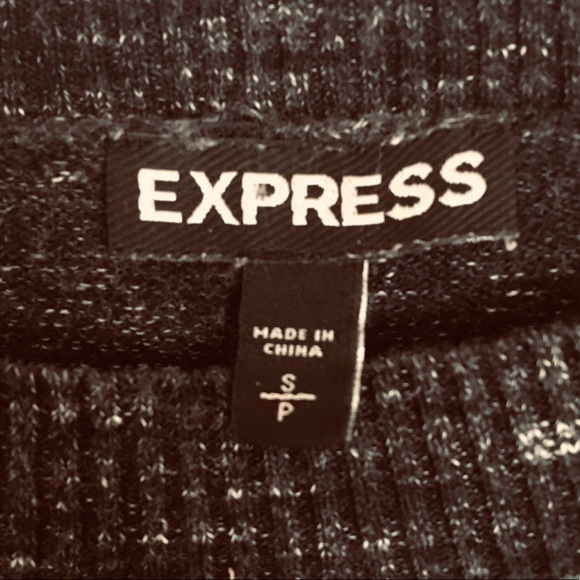 EXPRESS Jeweled Charcoal Gray Sweater Size SP - Picture 4 of 5